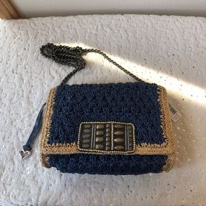 Brighton “Larissa” Woven Straw Crossbody NWT